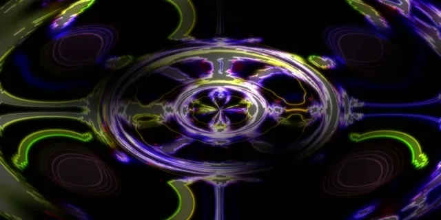 2:1 Ultrawide 60fps Screensaver Neon Tunnel Electric Vortex Animation