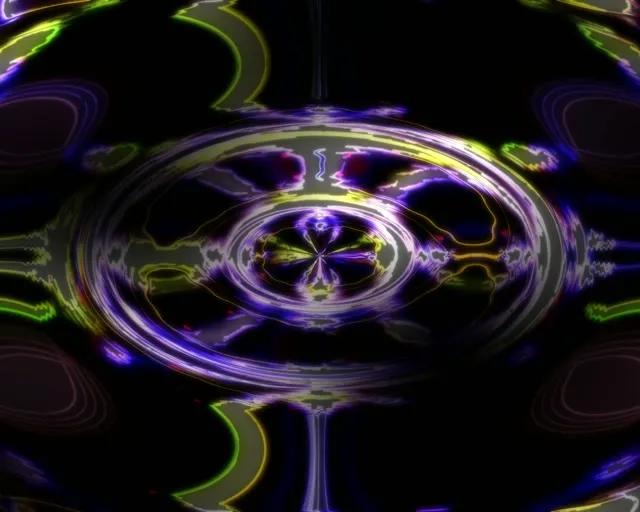 5:4 Monitor 60fps Screensaver Neon Tunnel Pulsing Geometric Portal Vj Footage