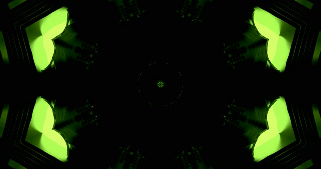 4K UHD 60fps Screensaver PC Neon Tunnel VJ Loop Green