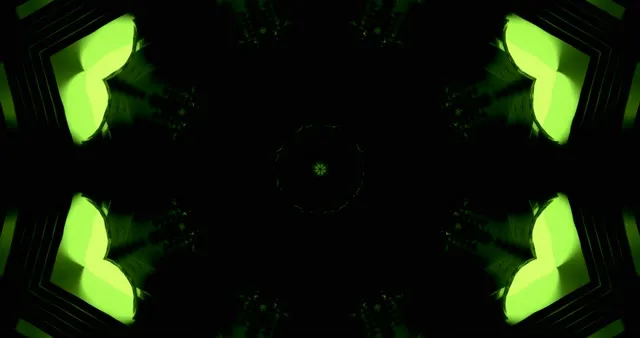 4K UHD 60fps Screensaver PC Neon Tunnel VJ Loop Green