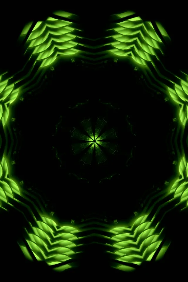2:3 Photo Portrait 60fps Screensaver Neon Tunnel Motion Background Bright Green