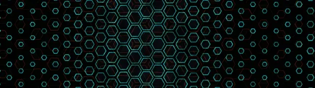 32:9 Super Ultrawide | 60fps Hexagon Vortex Screensaver | VJ Loop Cyan