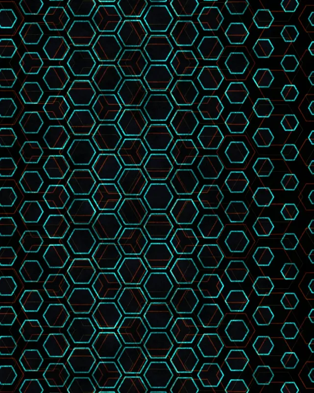 4:5 Instagram | 60fps Cyan Hexagon Screensaver | Live Wallpaper Neon Grid