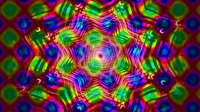 Neon Tunnel Psychedelic Rainbow Screensaver 4K UHD 60fps VJ Loop