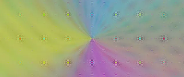 2.39:1 Cinemascope | 60FPS Swirling Gold Cyan Mandala Rings Background Screensaver