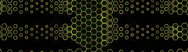 32:9 Super Ultrawide 60fps Hexagon Vortex Screensaver - Motion VJ Yellow