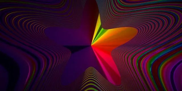 2:1 Univisium 60fps Screensaver Neon Tunnel Background for Edits