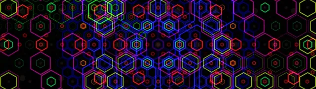 32:9 Super Ultrawide Hexagon 60fps Screensaver VJ Loop Neon Geometric