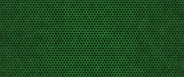 2.39:1 Cinemascope 60FPS Green Hexagon Screensaver VJ Neon Pattern