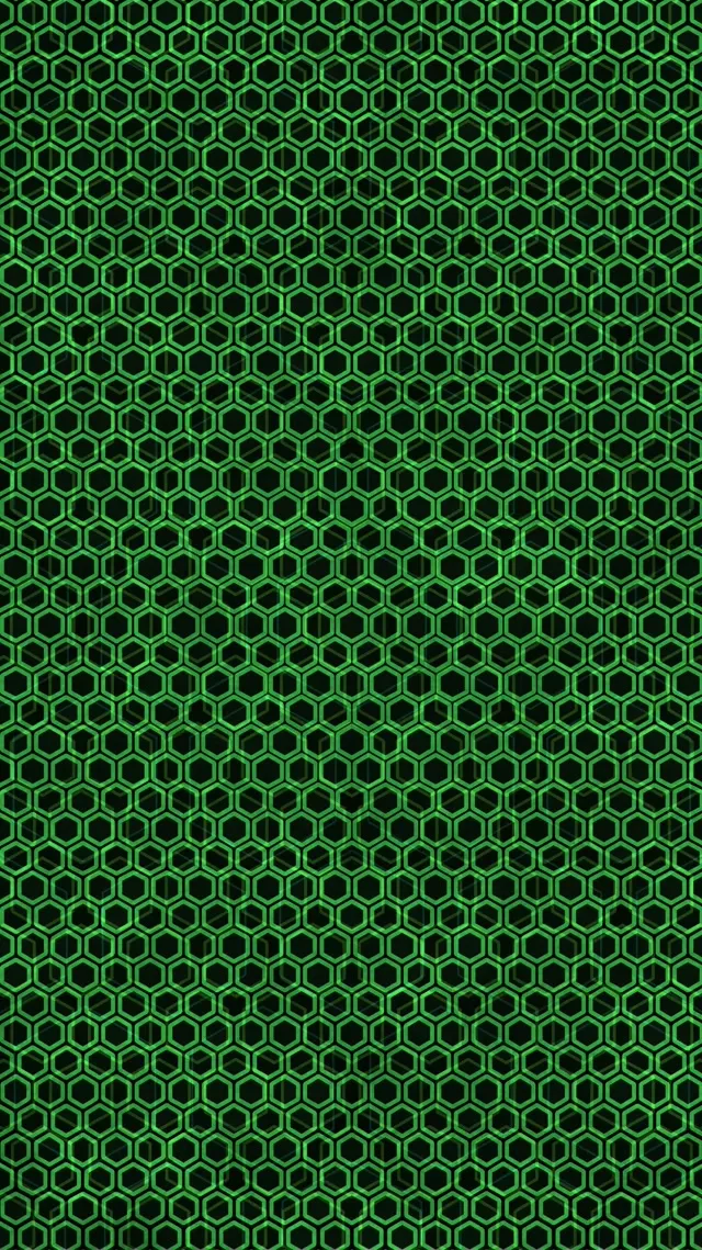9:16 Reels 60FPS Bright Green Hexagon Screensaver Live Wallpaper