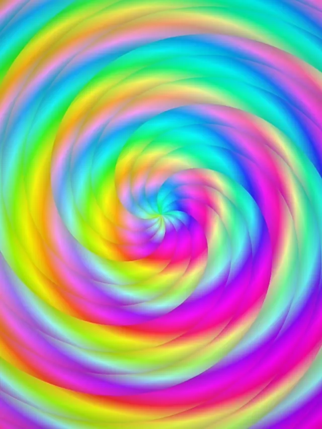 3:4 iPad Portrait 60FPS Rainbow Spiral Screensaver | VJ Animation Live Wallpaper