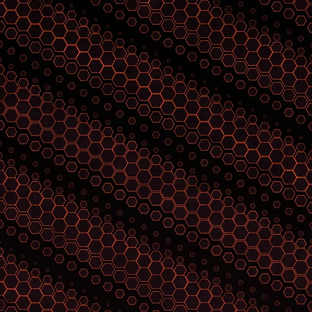 1:1 Square 60FPS Red Hexagon Honeycomb Screensaver - Neon VJ Background for Edits
