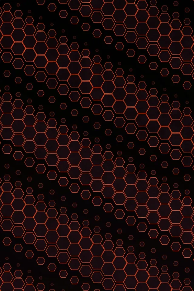 2:3 Photo Portrait 60FPS Hexagon Pattern Screensaver - Red Orange Neon VJ Loop Edit