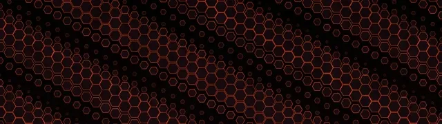 32:9 Super Ultrawide 60FPS Hexagon Tunnel Screensaver - Orange Neon VJ Loop Animation