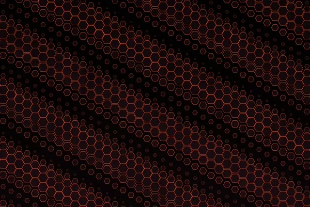 3:2 Surface 60FPS Honeycomb Hexagon Screensaver - Orange Neon VJ Animation Background