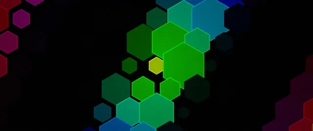2.39:1 Cinemascope 60fps Neon Hexagon Screensaver - VJ Loop Colorful