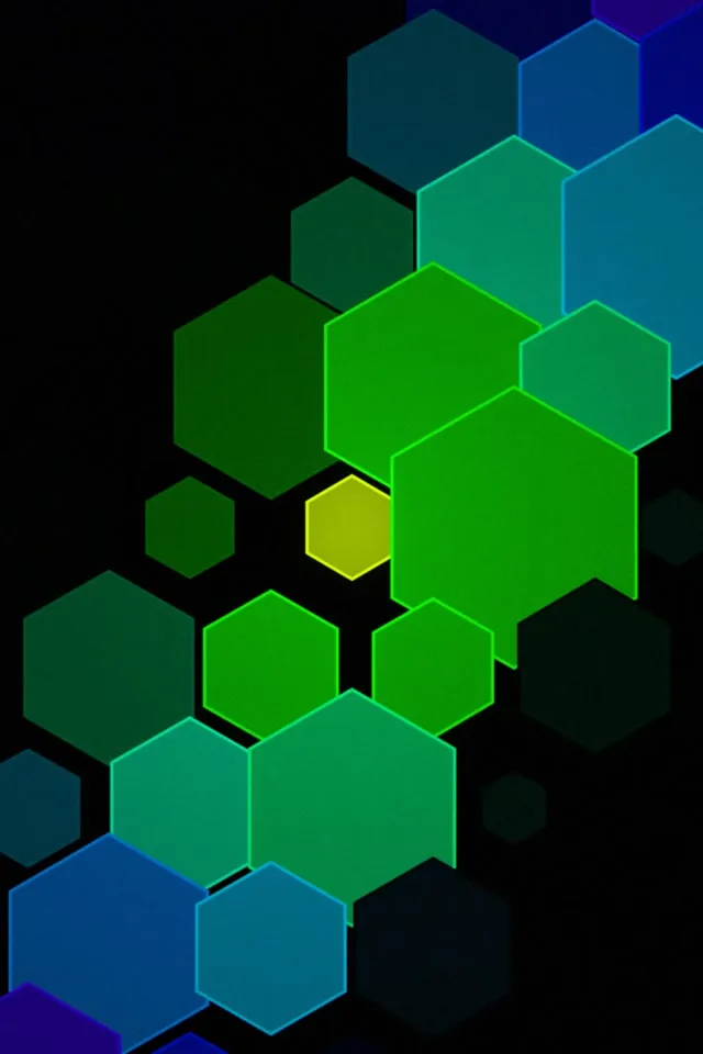2:3 Photo Portrait 60fps Neon Hexagon Screensaver - VJ Loop Rainbow Colors