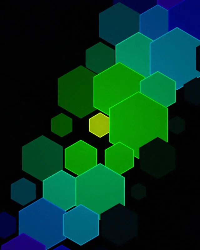 4:5 Instagram 60fps Hexagon Neon Screensaver - VJ Animation Live Wallpaper