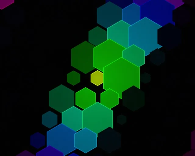 5:4 Industrial 60fps Neon Hexagon Screensaver - VJ Animation Colorful Glow