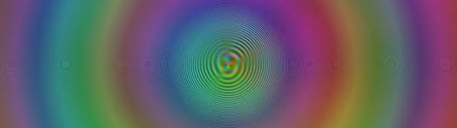 32:9 Super Ultrawide | 60fps Rainbow Concentric Rings Morphing Screensaver VJ Loop