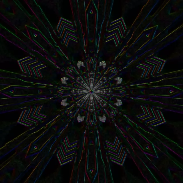 Neon Tunnel Kaleidoscope VJ Loop 1:1 Square 60fps Screensaver