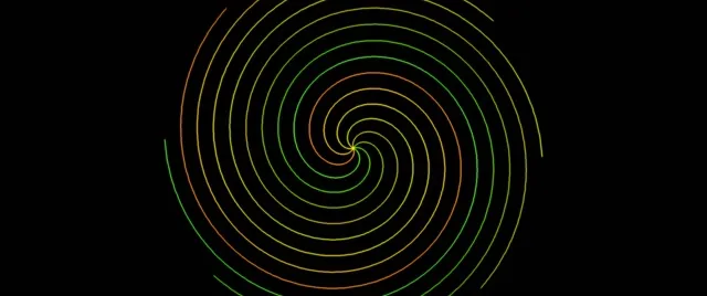 2.39:1 Cinemascope Neon Spiral 60FPS Screensaver Motion Background Dynamic