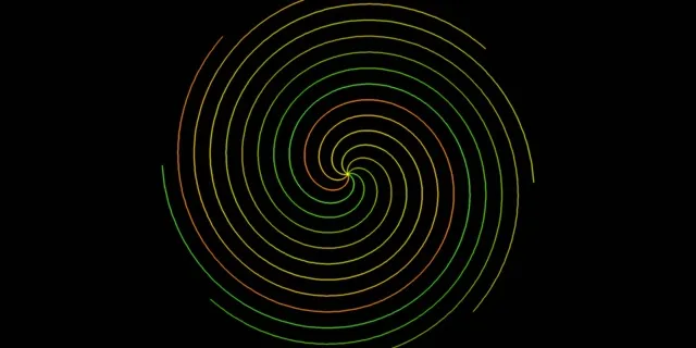 2:1 Univisium Neon Spiral 60FPS Screensaver Motion Background for Edits