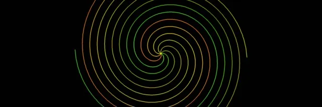 3:1 Triple Wide Neon Spiral 60FPS Screensaver Live Wallpaper Infinite Loop