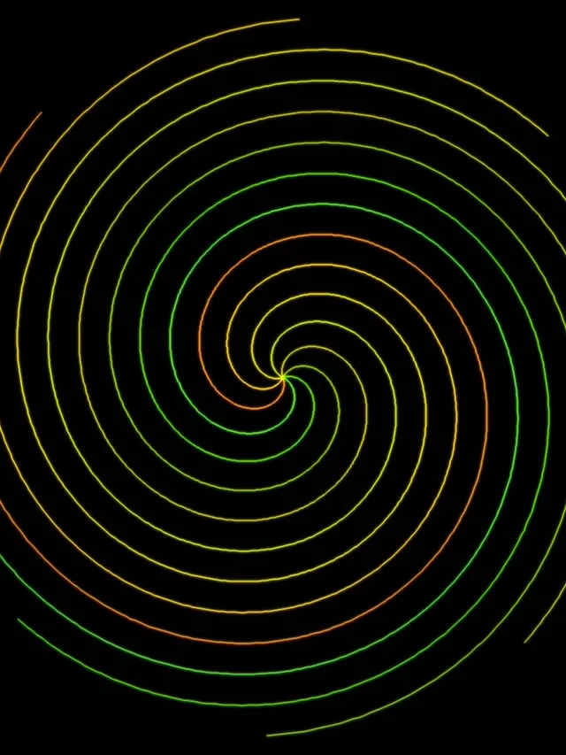 3:4 iPad Portrait Neon Spiral 60FPS Screensaver VJ Animation Glowing Colors