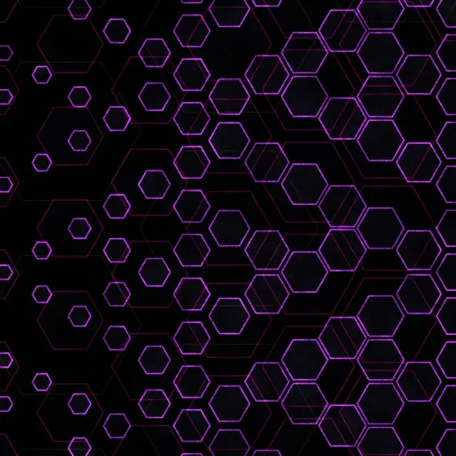 1:1 Square 60fps Screensaver Neon Tunnel Live Wallpaper Purple Hexagon Pattern