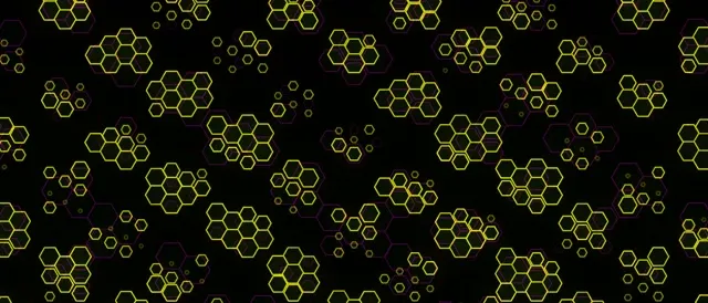 21:9 Ultrawide 60FPS Neon Hexagon Screensaver | VJ Loop Yellow Black