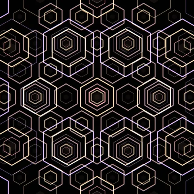 1:1 Square 60fps Screensaver | 3D Hexagon Tunnel Live Wallpaper