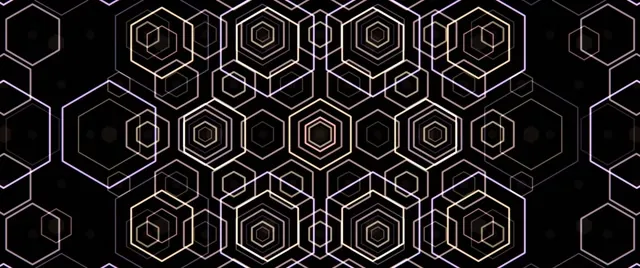 2.39:1 Cinemascope 60fps Screensaver | Neon Hexagon Vortex VJ Loop