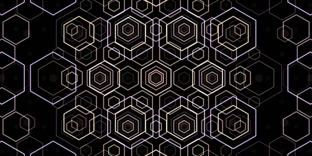 2:1 Univisium 60fps Screensaver | Neon Hexagon Matrix Background for Edits