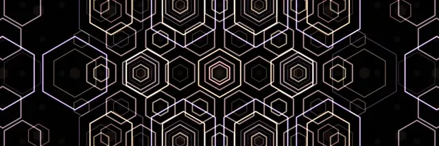 3:1 Triple Wide 60fps Screensaver | Neon Nested Hex Tunnel VJ Animation