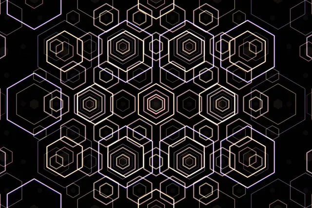 3:2 Surface 60fps Screensaver | 3D Golden Hex Kaleidoscope Live Wallpaper