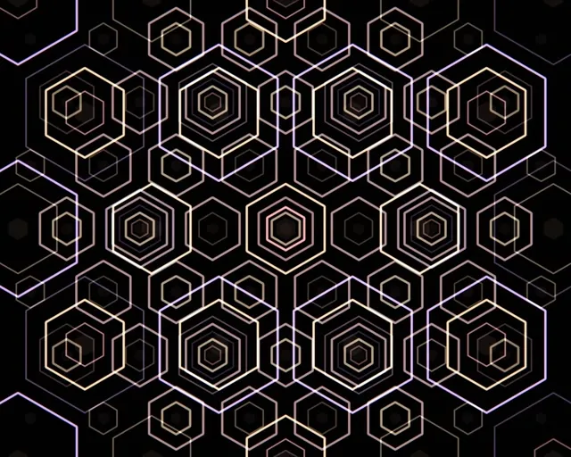 5:4 Industrial 60fps Screensaver | Neon 3D Hex Kaleidoscope Live Wallpaper