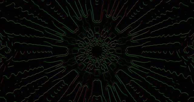 Green Neon Organic Tunnel VJ Loop 4K 60fps | Abstract Screensaver