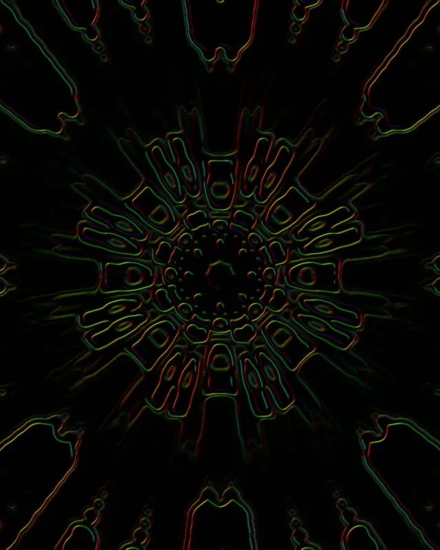 Green Neon Organic 4:5 Portrait VJ Loop 60fps | Abstract Screensaver