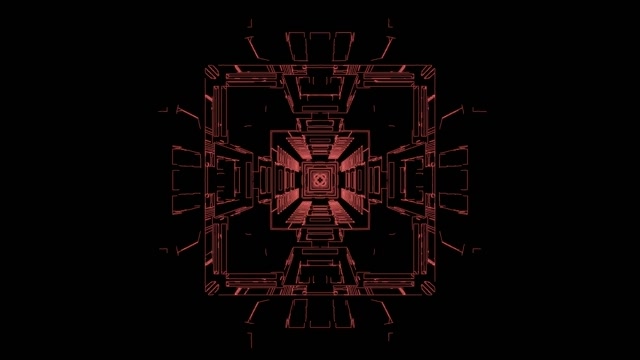 4k uhd 60fps screensaver neon tunnel vj loop red mandala