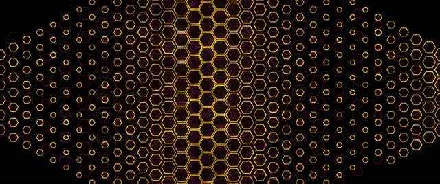 2.39:1 Cinemascope 60FPS Hexagon Tunnel Screensaver | VJ Loop Neon