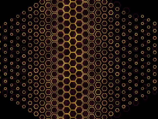 4:3 Classic 60FPS Neon Hexagon Vortex Screensaver | VJ Loop Animation