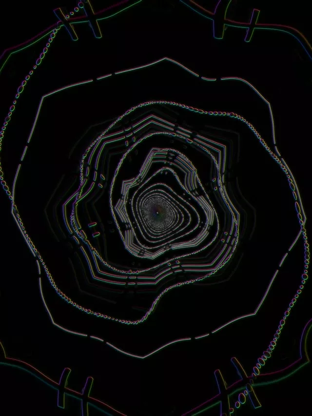 Glitch Neon Rings VJ Loop | Tunnel 60fps