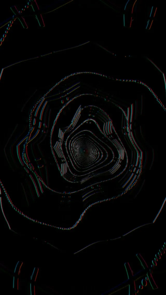 Cyber Tunnel VJ Loop | Neon Rings 60fps