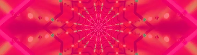32:9 Neon Tunnel Pink Kaleidoscope VJ Loop 60fps Screensaver