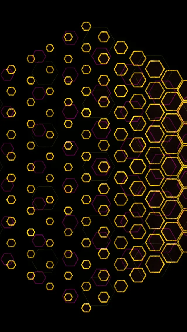 9:16 Reels 60fps Screensaver Neon Tunnel VJ Animation Purple Gold Hex