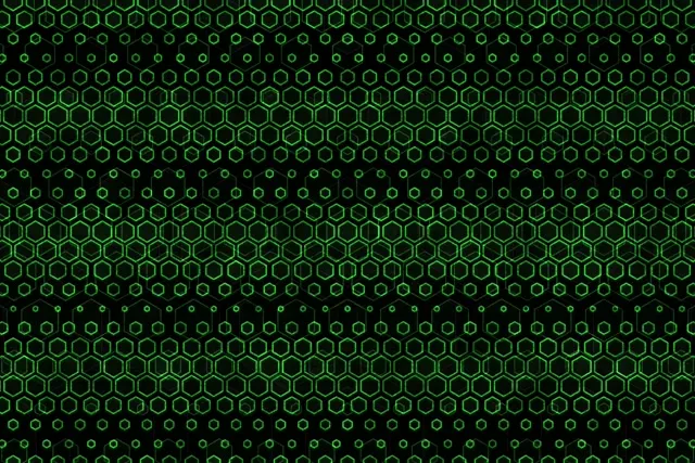 3:2 Surface 60fps Screensaver Neon Tunnel Live Wallpaper Green Hex Pattern