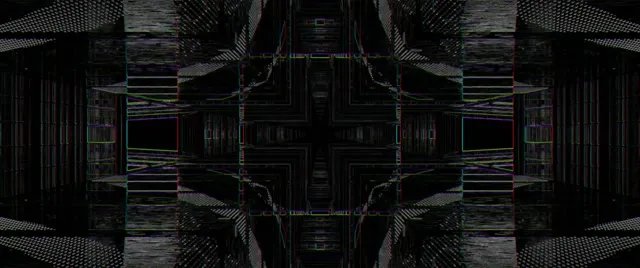 Neon Tunnel Symmetrical Grid VJ Loop 2.39:1 Cinemascope 60fps Screensaver