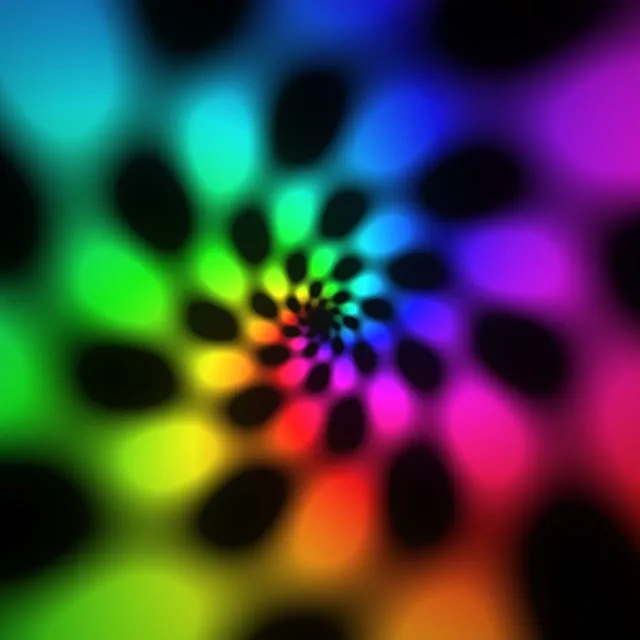 1:1 Square | 60fps Neon Spiral Screensaver Live Wallpaper Rainbow Vortex