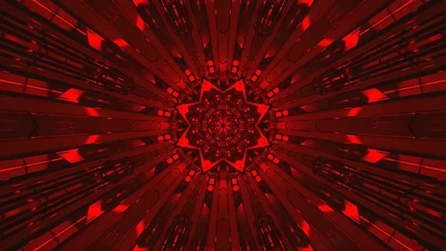 4K Uhd 60Fps Red Neon Tunnel Screensaver Windows 11 Vj Loop Animation